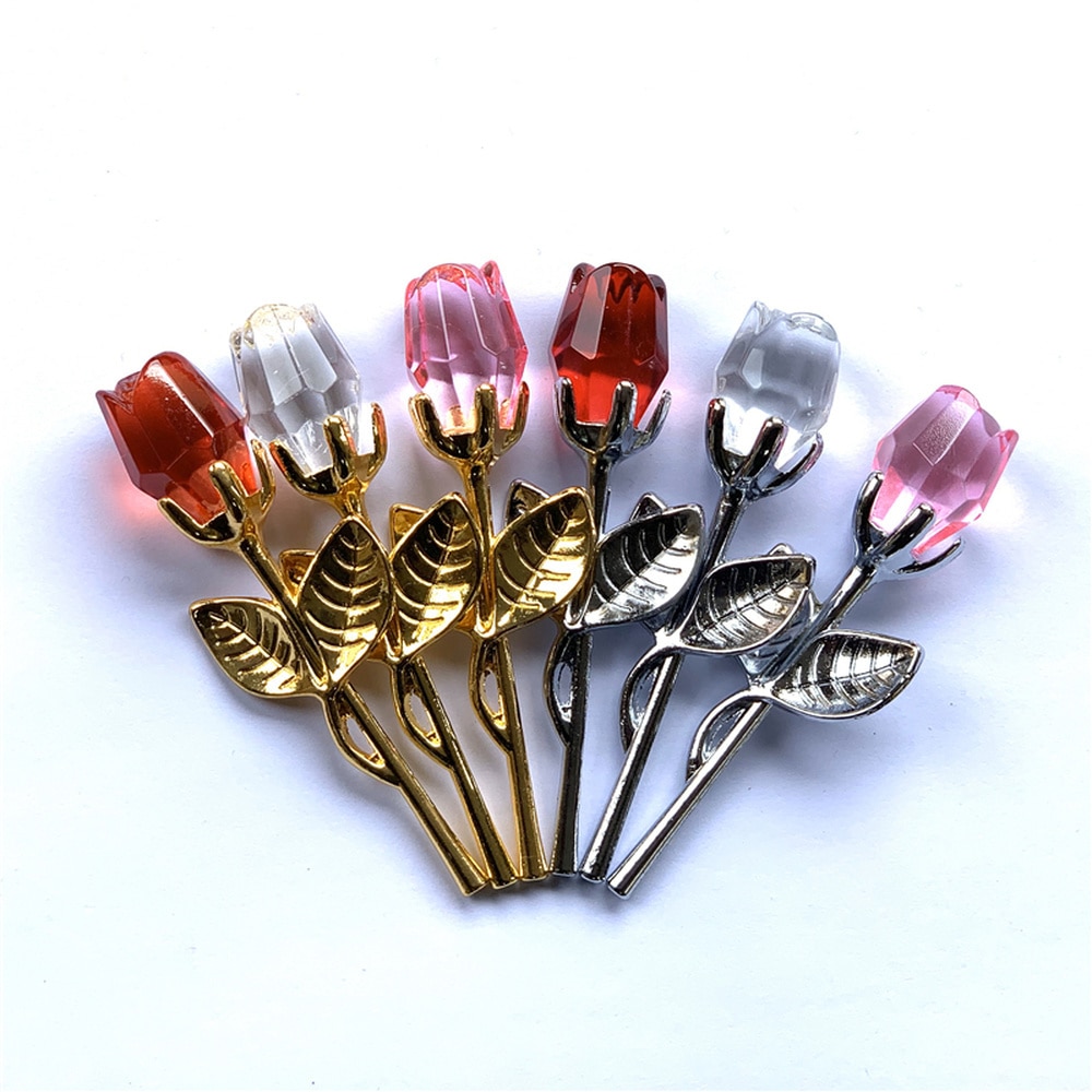 1 stk bryllup valentines day krystallglass rose kunstig blomst valentine til kjæresten bryllup for gjest