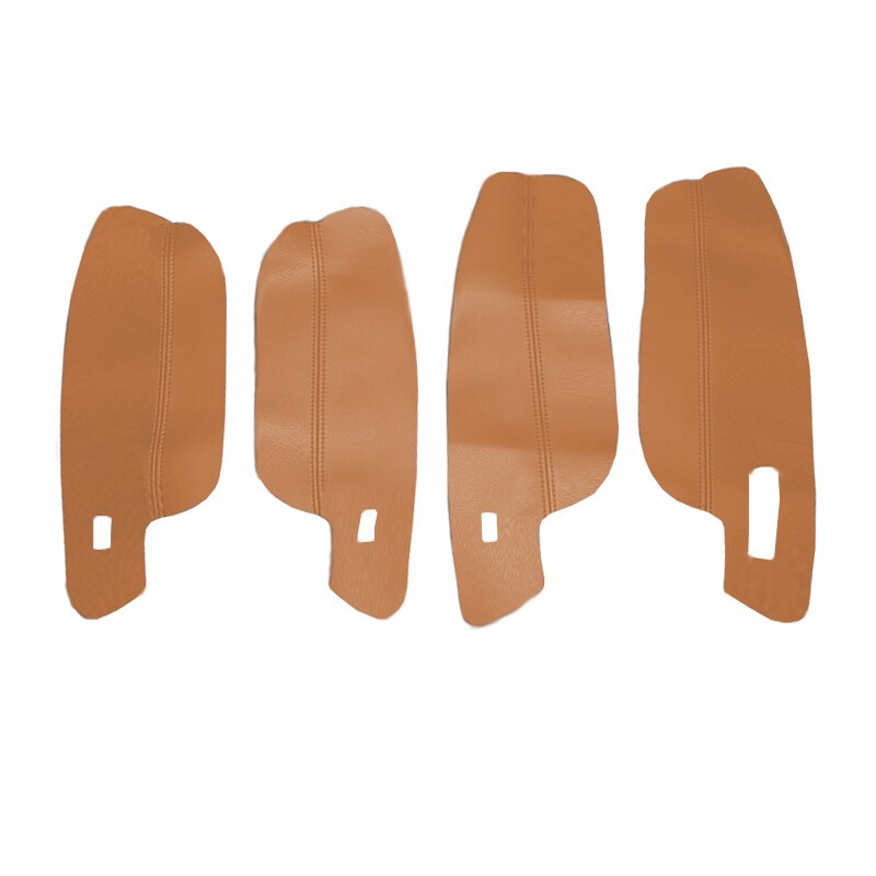 LHD per VW golf 7 2014 2015 2016 2017 2018 4 pezzi pannello bracciolo maniglia portiera auto rivestimento protettivo in pelle microfibra: 4pezzi marrone