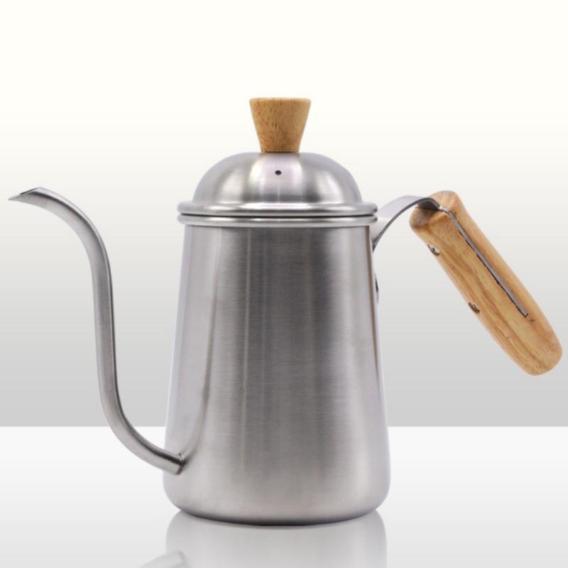 650ml Drip Type Tainless Steel Long Narrow Spout Coffee Pot Gooseneck Kettle Hand Drip Kettle Pour Over Coffee With Lid Cocina