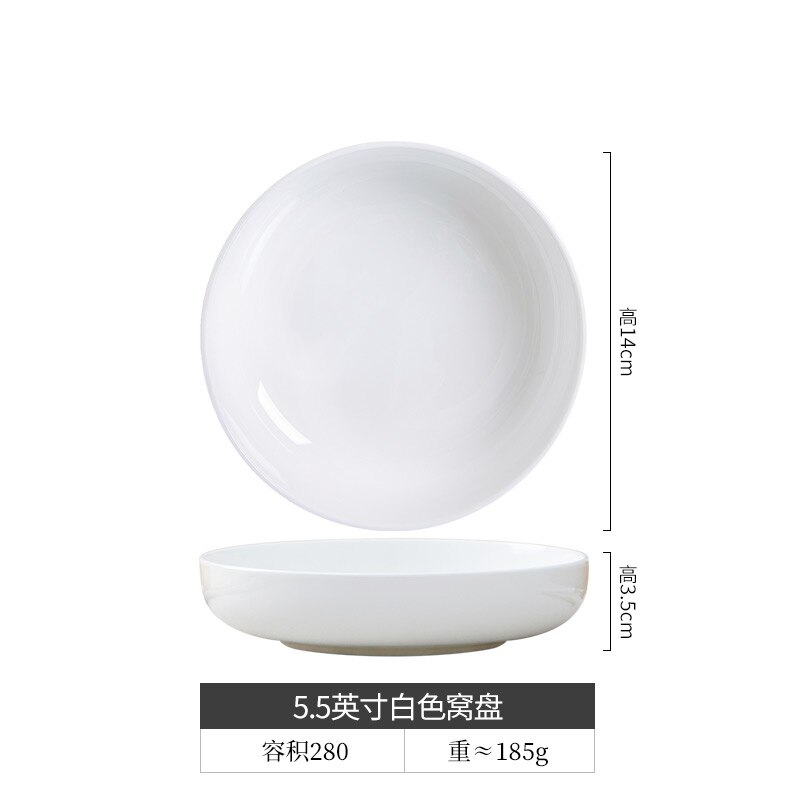 Simply Dinner Plates Kitchen Restaurant Supplies Bone China Dinner Plates European Style Vaisselle Tableware DI50CP: 5.5 inches