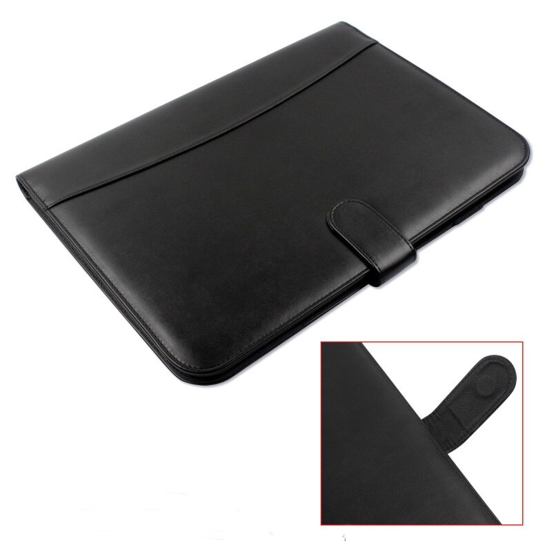 A4 business office PU leather manager file folder a4 document organizer portfolio with calculator 700A