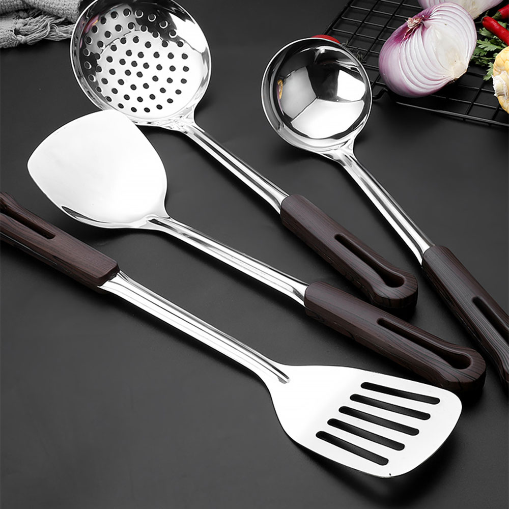 Spatula cooking utensils stainless steel household full set of colander kitchen utensils kitchen spoon cooking shovel soup spoon