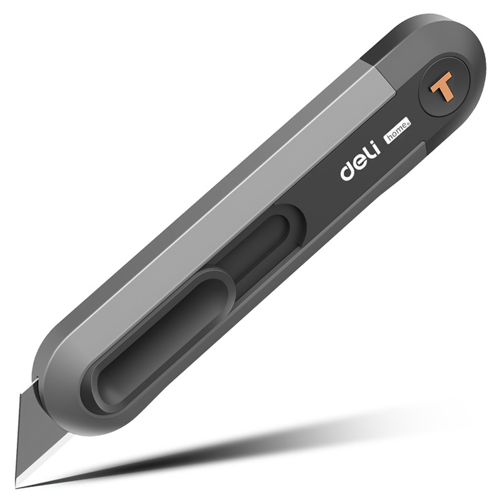 Deli Retractable Utility Knife,Box Cutters,Portable Paper Cutter for Envelopes Express Unpacking Cutting DIY Crafts: black