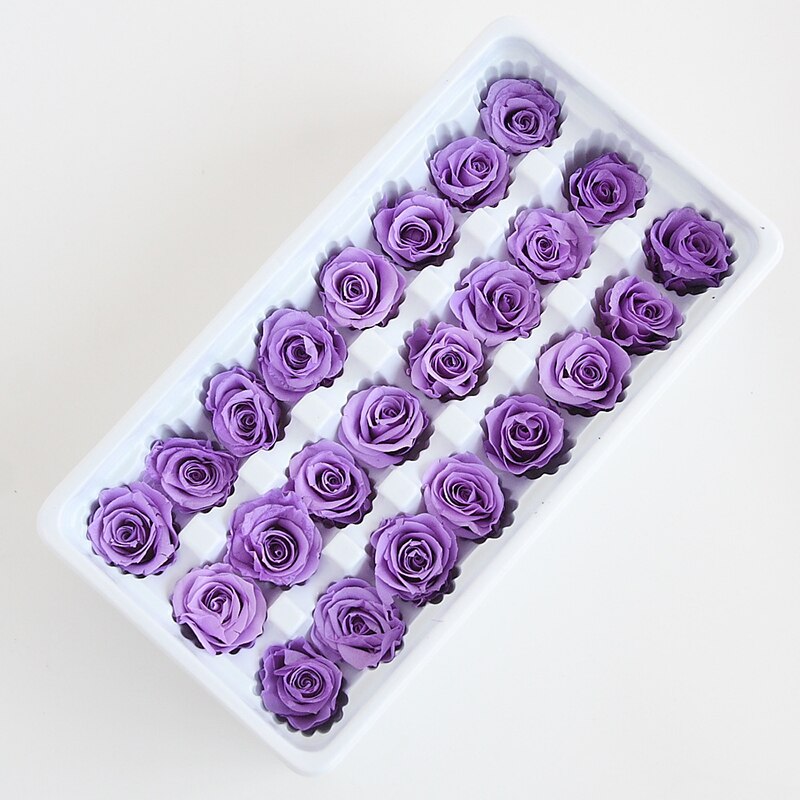24pcs/box Preserved Flowers Eternal Life Flower Rose in box Immortal Flowers mothers day Material Box DIY Level B 2-3: R