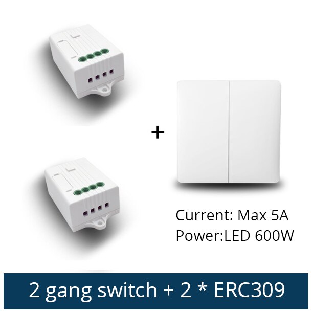 Benexmart Tuya WiFi Switch with Kinetic Wireless Remote Control Alexa Echo Google Home Voice Control Wall Switch No Need Battery