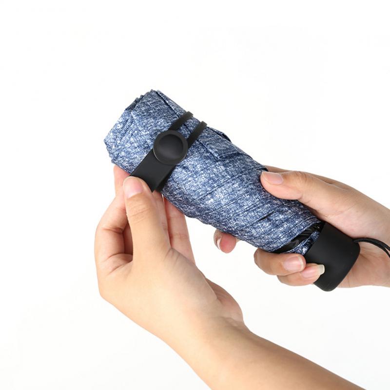 Mini Portable 5 Folding Sun Umbrella Anti UV Pocket Compact Umbrella 4 Color Optional Men Women Umbrella