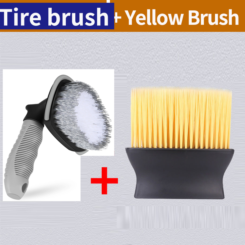 Car interior sweeping dust soft brush car wash tool artifact car interior gap dust brush air outlet cleaning brush: GRAY