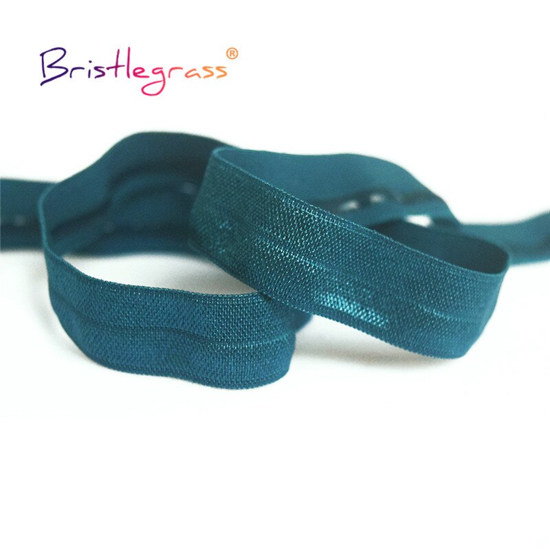 BRISTLEGRASS 2 5 10 Yard 5/8 &quot;15mm Silikon Greifer Shiny Foldover Elastische FOE Spandex Band Band Perücke kleid DIY Nähen Trim: Teal / 10 Yards