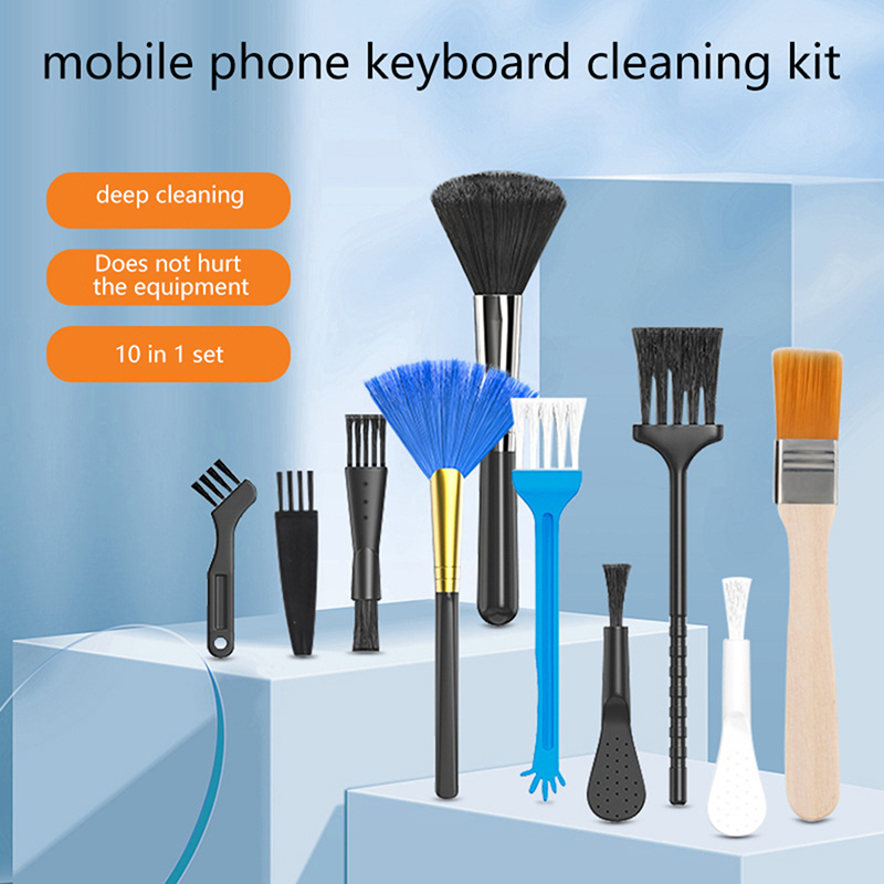Kit de cepillo de limpieza para teclado de ordenador portátil, herramientas pequeñas, cepillos para polvo de teléfono de coche, limpiador de polvo, afeitadora, Accesorios para el hogar, 10 Uds.