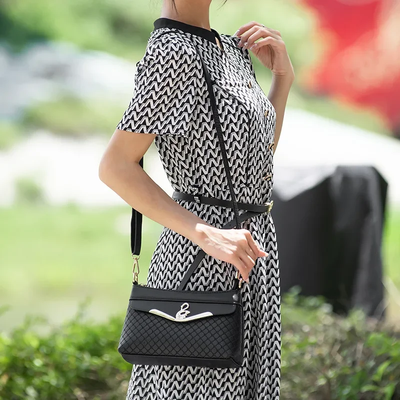 Tassen Dames Dames Tassen Mode Casual Houndstooth Crossbody Wisseltassen Kleine Vierkante Tassen