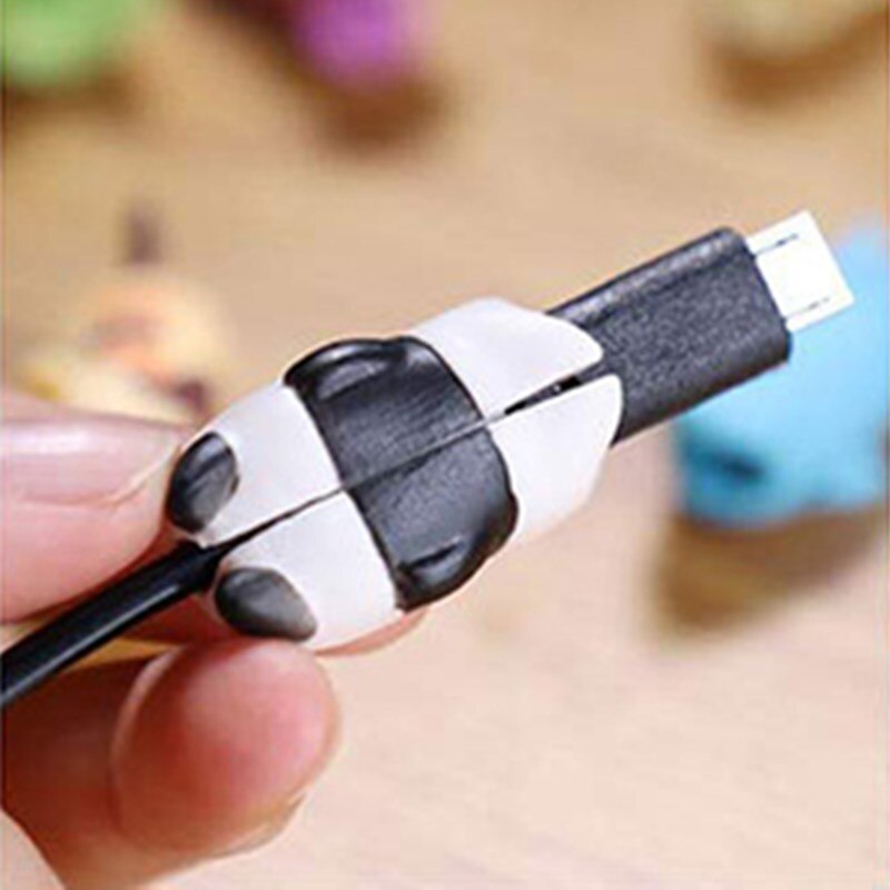 Tegneserie dyr kabel opruller arrangør sød mobiltelefon oplader ledning beskytter cover pvc blødt gummi materiale