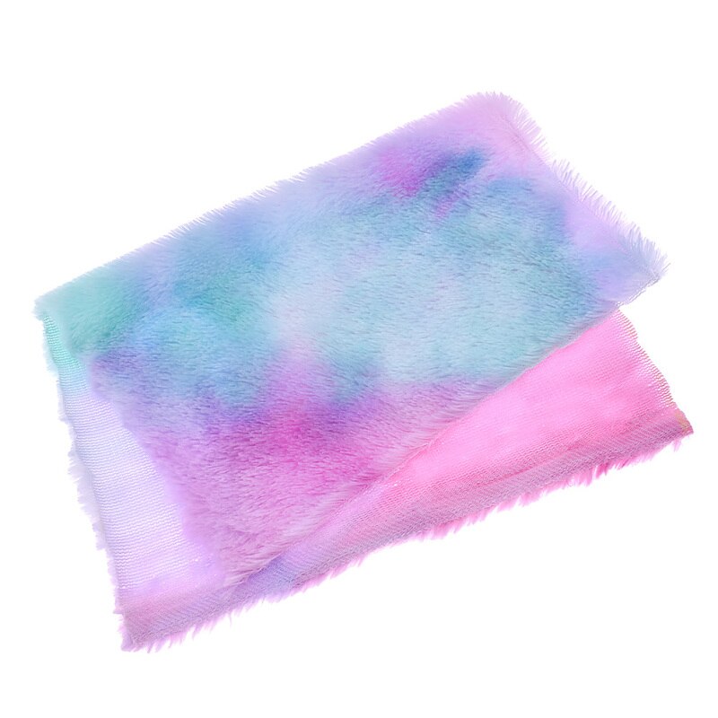 Regenboog Kleur A4 Faux Fur Massaal Stof Voor Handgemaakte Ambachtelijke Speelgoed Garment Tassen Quilten Doek Decor Accessoire