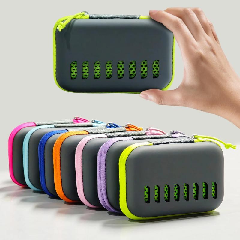 camping koelhanddoeken met EVA-hoes, compacte & draagbare reis-koelhanddoek, snel drogende handdoeken voor sport, gym, wandelen en yoga