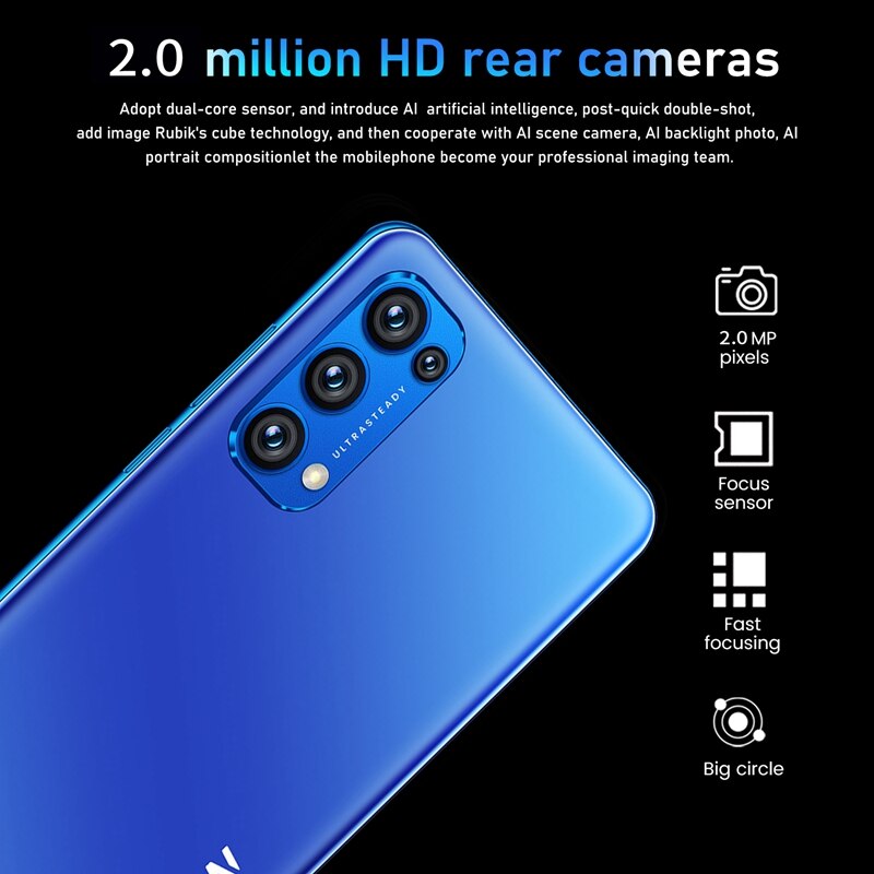 Reno 5 pro 5,8 inch smart phone 7731c quad core 1gb + 8gb rom dual sim dual standby android 7,0 mobile phone eu plug