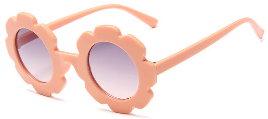 freundlicher Sonnenbrille UV400 Runde freundlicher Sonnenbrille Sommer Niedliche Party Baby Auge Gläser Kleines Mädchen Jungen Süssigkeit Farbe Gafas: C2 Orange grau