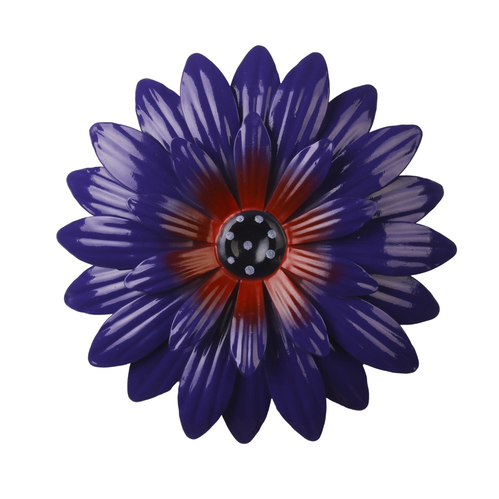 Tuin Decor Ijzeren Bloem Hek Decoratie Creatieve Prachtige Muur Opknoping Kleurrijke Kunst Achtergrond Hanger Prop: DONKERGRIJS