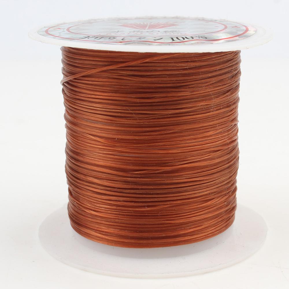 Eight Colors Strong Stretchy Elastic Beading Wire Cord String Thread 10M/roll 0.8mm For Jewelry Making DIY Bracelet Accessories: Brown