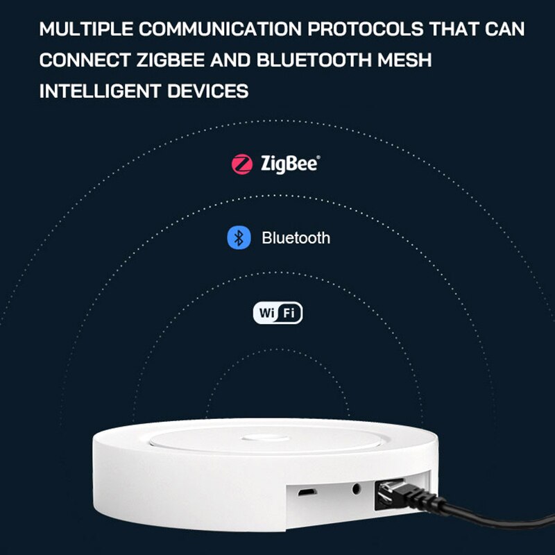 Smart Home ZigBee Bluetooth mesh 3 in 1 Gateway Hub Multi Mode Gateway Remote Voice Control Work With Alexa Google Home