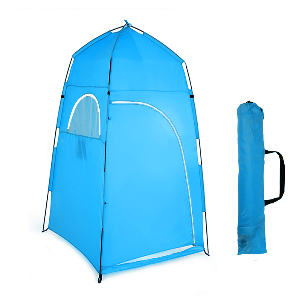 Douche Tent Draagbare Outdoor Douche Bad Veranderende Paskamer Tent Onderdak Camping Strand Privacy Wc: Blue