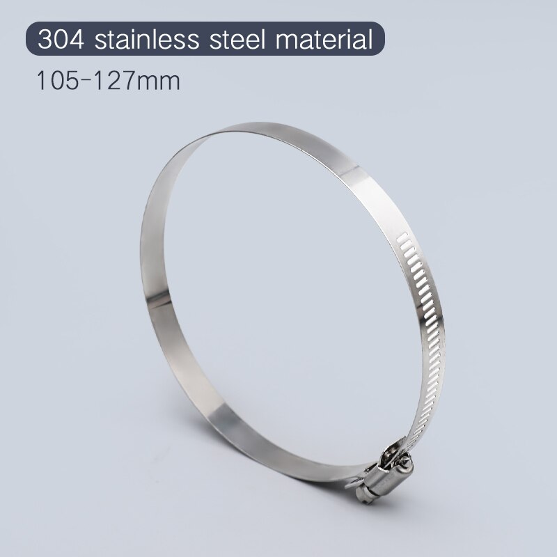 Adjustable Pipe Clamps 304 Stainless Steel for Water Pipe Plumbing Dryer Vent Hose Clamps 5PCS/lot: 105-127mm