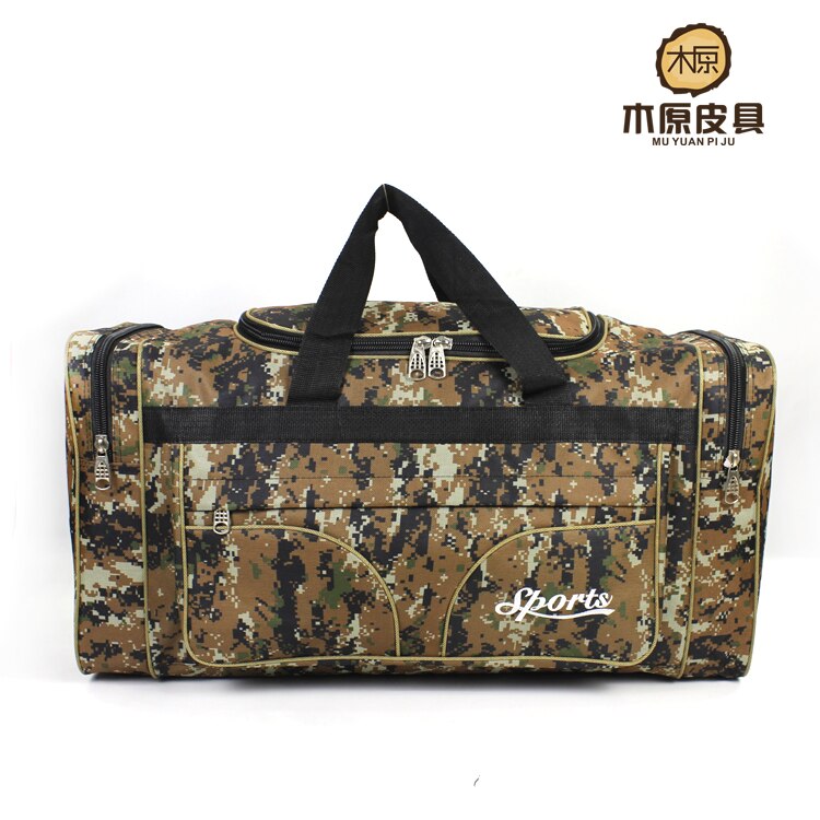 specials moving house special large travel bag distance large capacity waterproof Oxford cloth Luggage bag male tote: Yellow camouflage