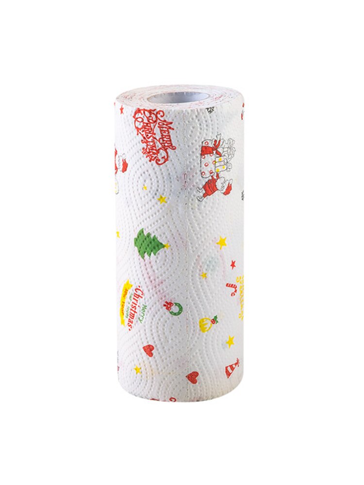 2 pieces/lot Disposable Kitchen Cleaning Tools Two-layer Thickened Paper Towels / Oil Absorption Kitchen Roll Paper / 56 Sheets