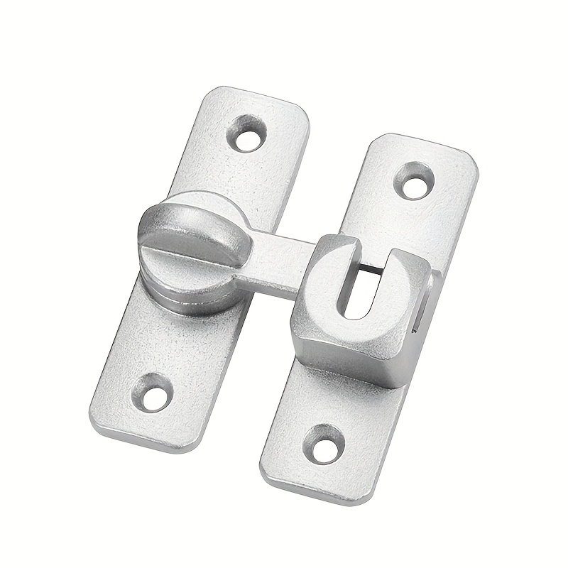 Chiusura per porta Chiusura a scatto universale addensata senza trapano Chiusura per porta di sicurezza antifurto Serratura per armadietto del bagno Chiusura per porta della finestra: Argento
