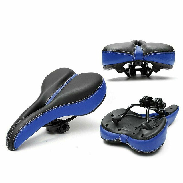 Selle de vélo ajourée en Gel Extra souple pour vtt, accessoires de cyclisme: Blue