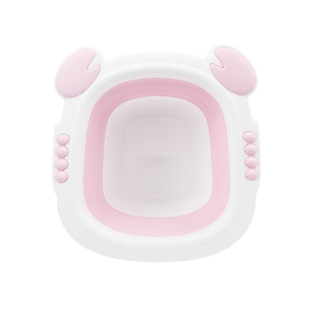 Foldable Wash Basin Portable Newborn Washbasin Baby Basin Travel Face Foot Ass Basin Foldable Cute Cartoon Silicone Basin