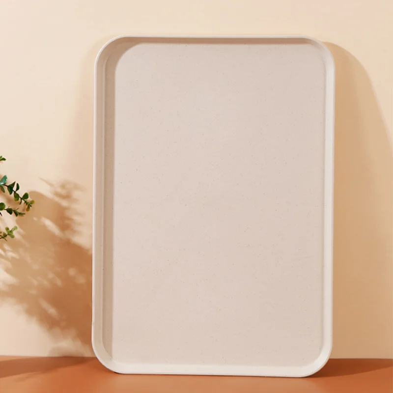 Plateau en plastique rectangulaire, grands plateaux de service pour hôtel, Restaurant, plat à thé, eau, petit déjeuner à la maison, poêle à pain, organisateur de Table basse