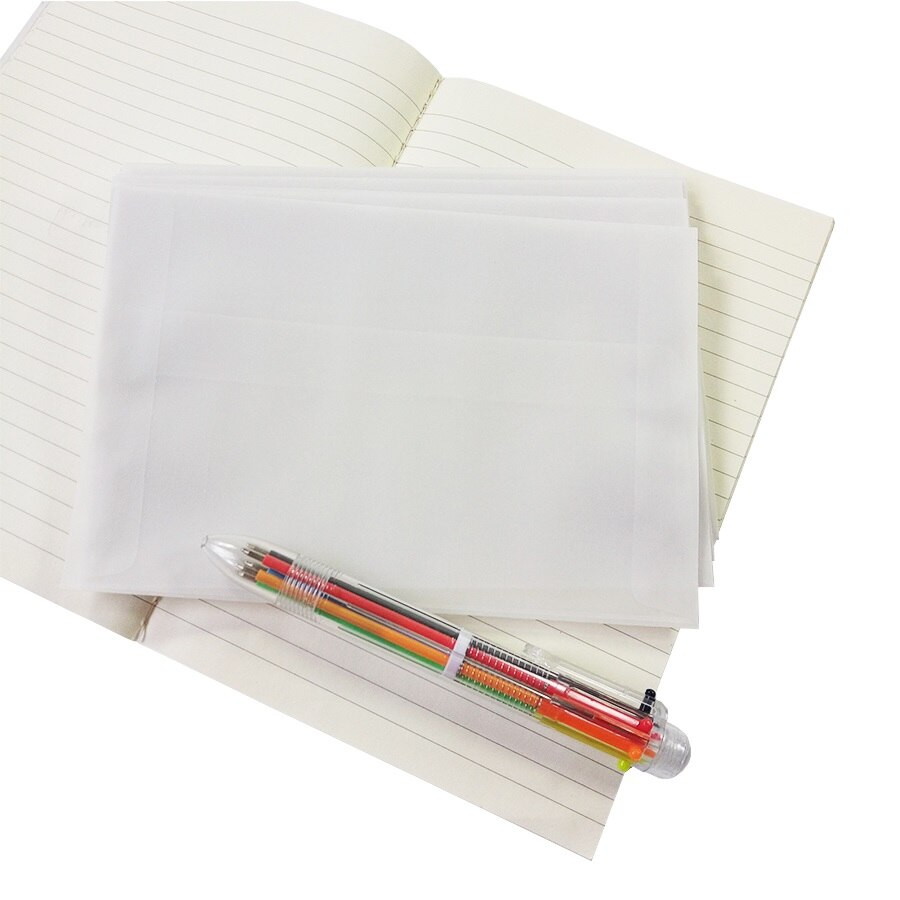 Papel translúcido blanco mate para tarjetas postales, sobres de ácido sulfurico en blanco, , 175x125mm, 100 unidades por lote