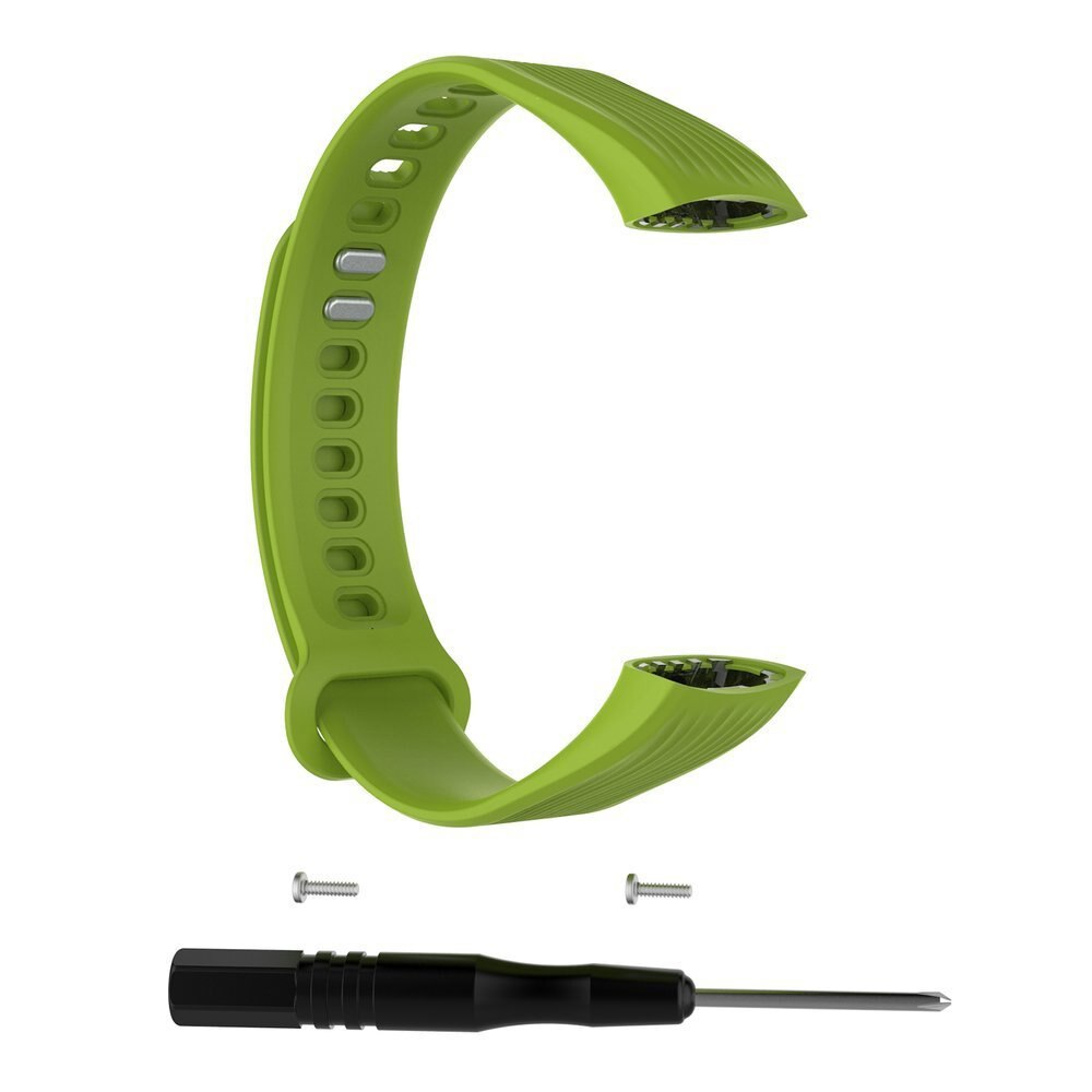 Bracelet pour Huawei Honor Band 3 montre intelligente Bracelet Bracelet réglable Bracelet de montre souple Silicone sport ceinture de remplacement: green
