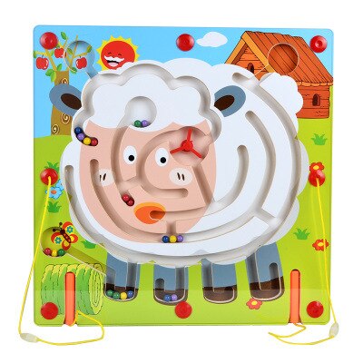Magnetische labyrinth eltern-kind baby magnetische kinder puzzle 3-4-6 jahre alt mädchen junge intelligenz stift stift spielzeug: SHEEP