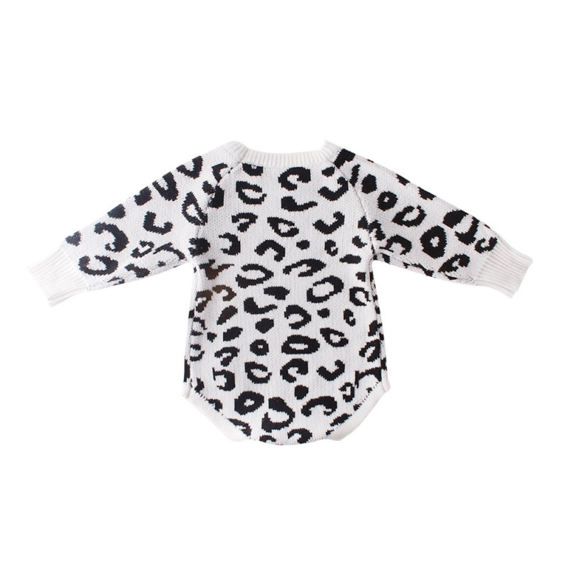 Knitted Baby Clothes Newborn Baby Romper Leopard Baby Girl Romper Cotton Infant Baby Boy Romper Infant Baby Jumpsuit Overalls