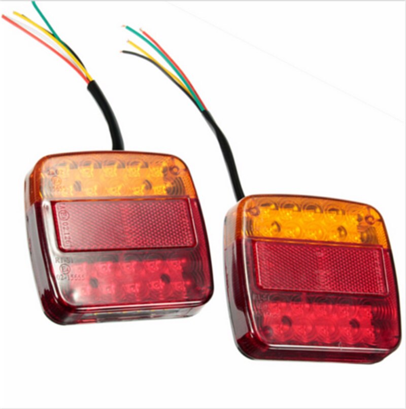 2PCS Fire Trailer LED Waterproof LED Trailer Lights Trailer Lantern Rear Lights 12v Truck Rear Headlights