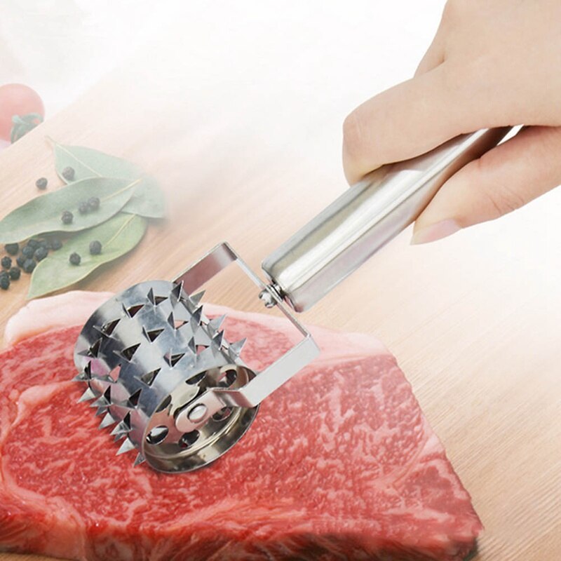 Kitchen Tender Meat Tenderizer Hammer Roller Needle Loose Meat Poultry Tool Stainless Steel Steak Beaf Meat Tenderizer