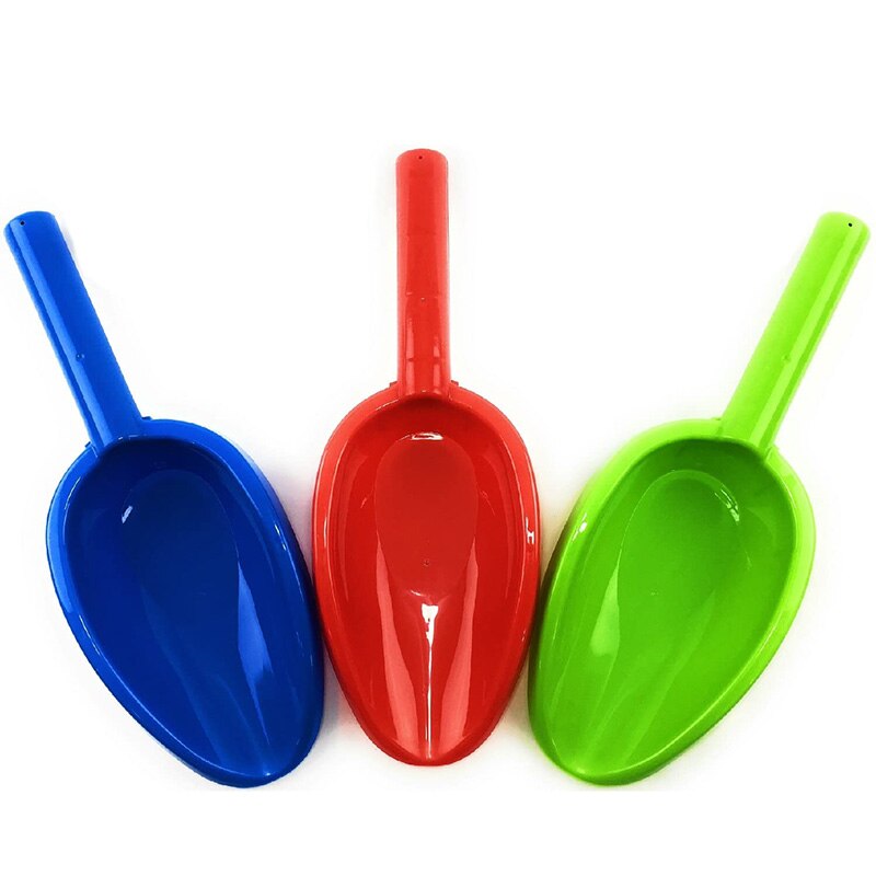 3Pcs Kinderen Lange Handvat Matte Lage Plastic Schop, Geschikt Voor Zand En Strand Rood, blauw En Groen: Default Title