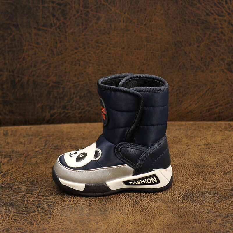 Chaussures pour enfants, bottes de neige pour garçons et filles, bottes imperméables pour enfants, bottes chaudes jusqu'aux genoux et en coton pelucheux: Bleu / 23