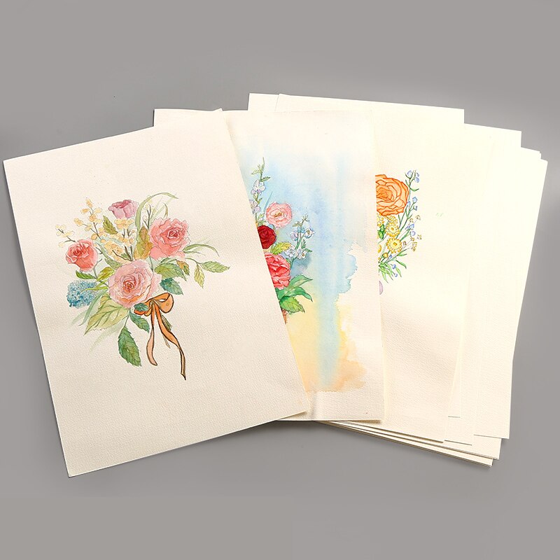 Bgln watercolor line drawing paper hand-painted flower beginner children copy color painting art supplies
