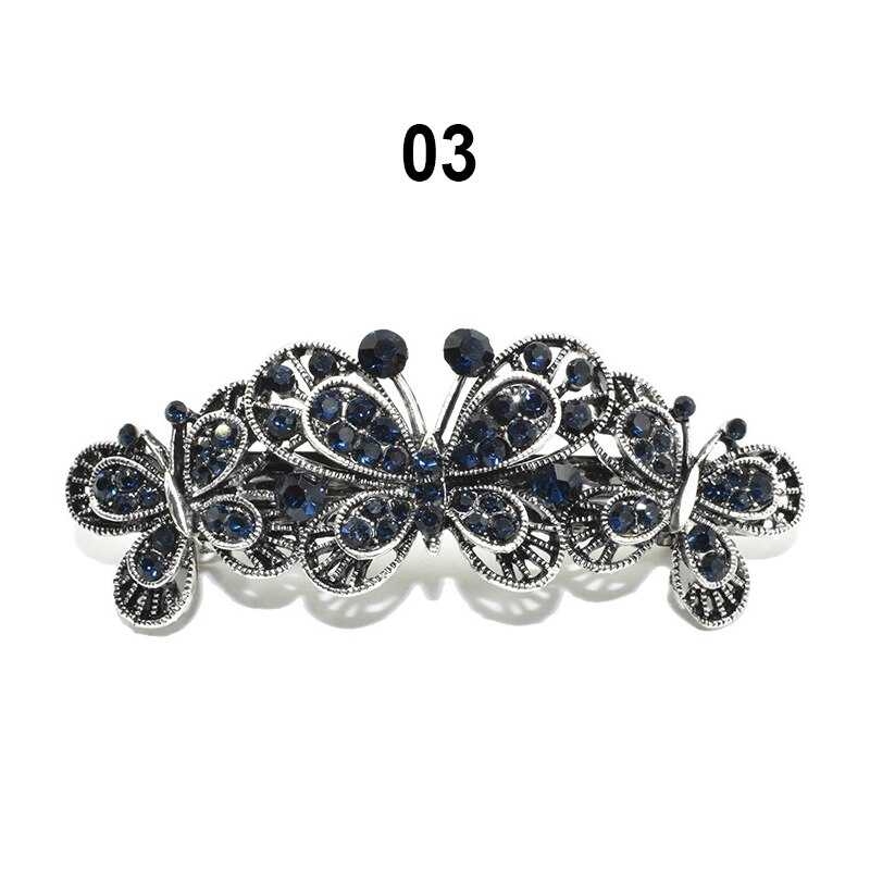 Rhinestone Hairpin Flower Leaf Butterfly Hairins Retro Hair Clip Pin Accessories For Women Shinning Barrettes Ponytail Headwear: 3
