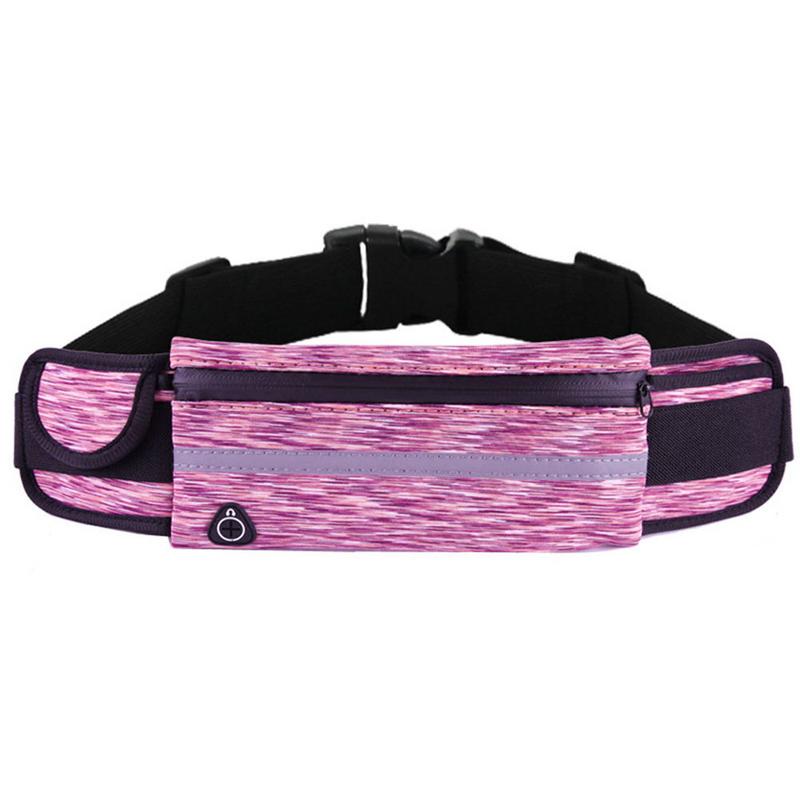 Draagbare heuptas voor buiten hardlopen, heuptassen, waterdichte heuptassen, heuptassen voor dames, heren, wandelen, fietsen en klimmen.: Paars