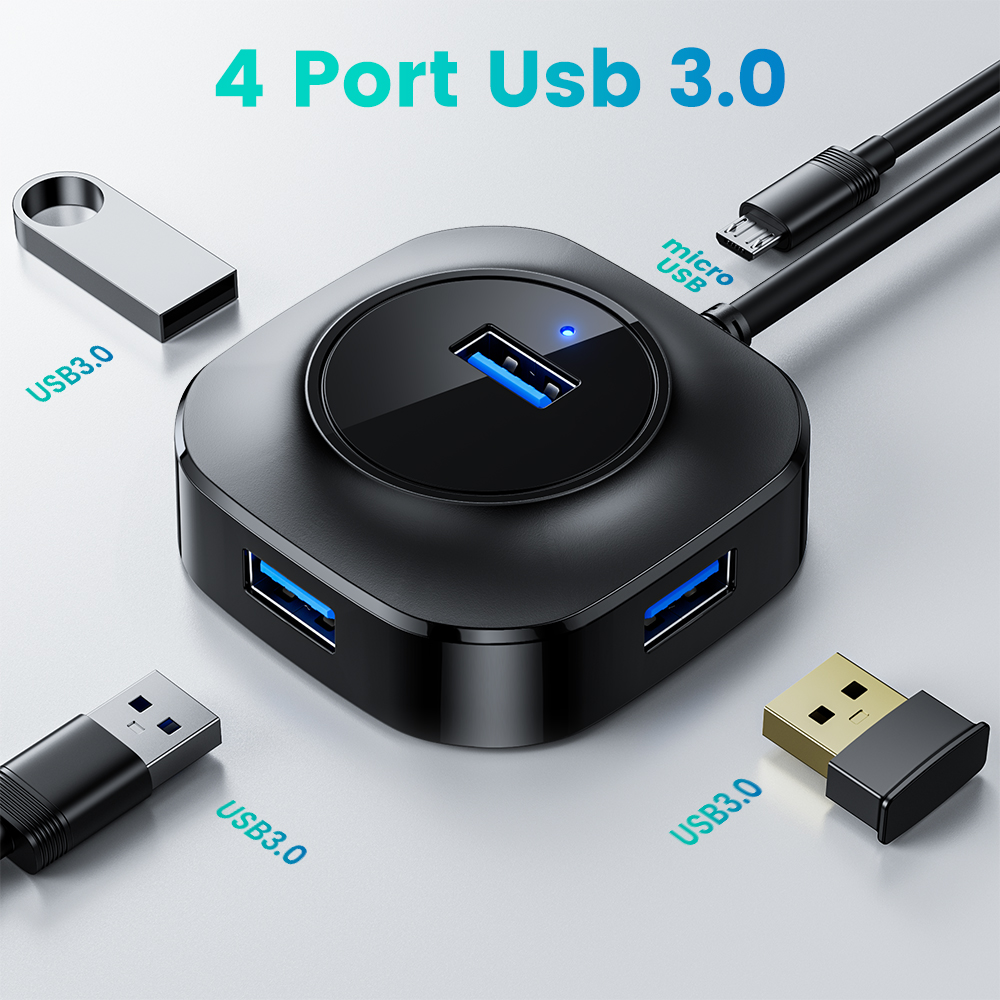 Usb hub 3 0 usb 3.0 splitter usb 2.0 flere porte usb 3 hab multi port mini flere bærbare tilbehør usb-hub expander til pc