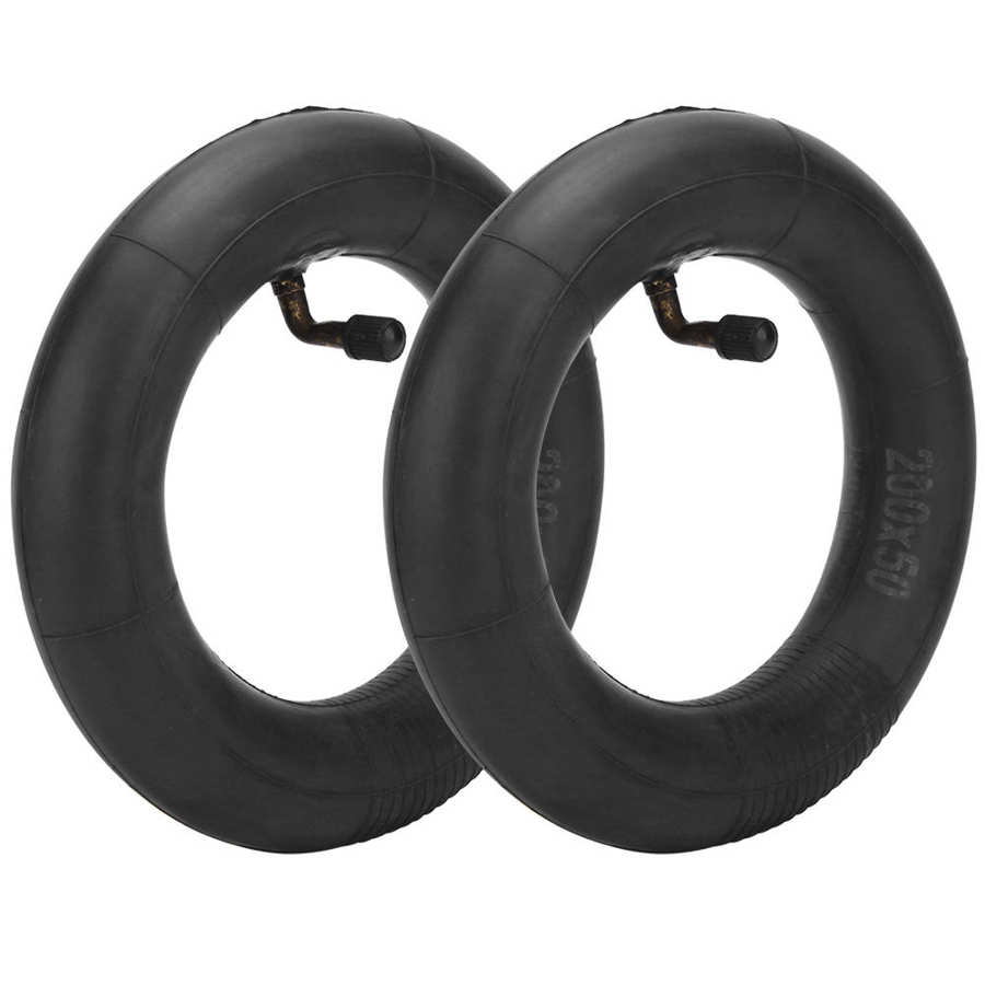 Electric Scooter Tire Tube 2Pcs 10in 200X50MM 90 Degree Curved Spit Inner Tire Tube for Electric Scooter