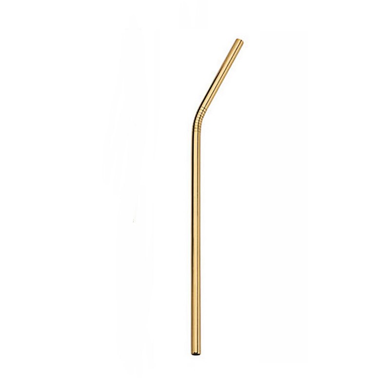 1/2/4pcs Stainless Steel Straw Reusable Metal Drinking Straw With Cleaner Brush For Home Party Barware Bar Accessories ^1: P
