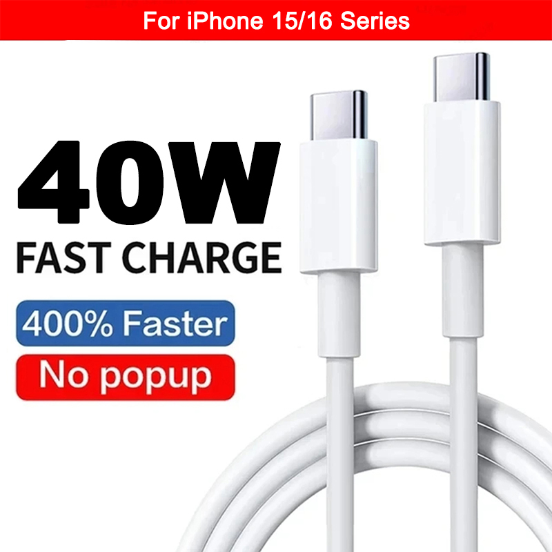 PD 40W For Apple Fast Charger For iPhone 11 12 13 14 15 16 Pro Max XR X XS 8 Plus Phone Charger Cable Fast Charging Accessories: US