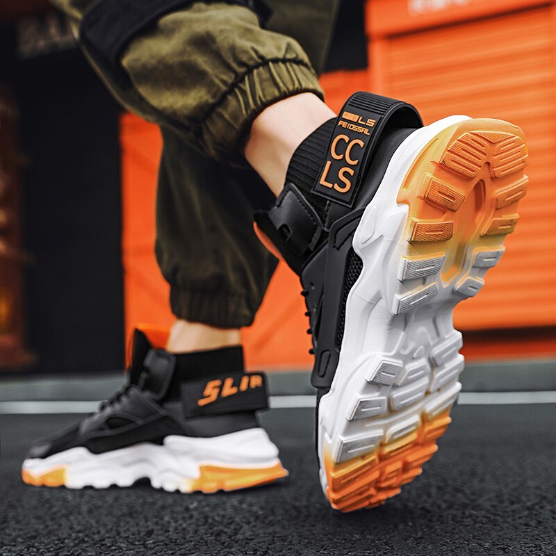 Hoge Top Mannen Sok Sneakers Mannen Casual Schoenen Ademende Mannen Schoenen Non-Slip Comfortabele Schoeisel Trend Zapatillas mand