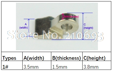 100 Stück Einzelscharnier für Metallrahmen, breites Scharnier, Lötscharnier, Ersatzscharnier, Reparaturteil, 7 verschiedene Größen 9013: Weiß