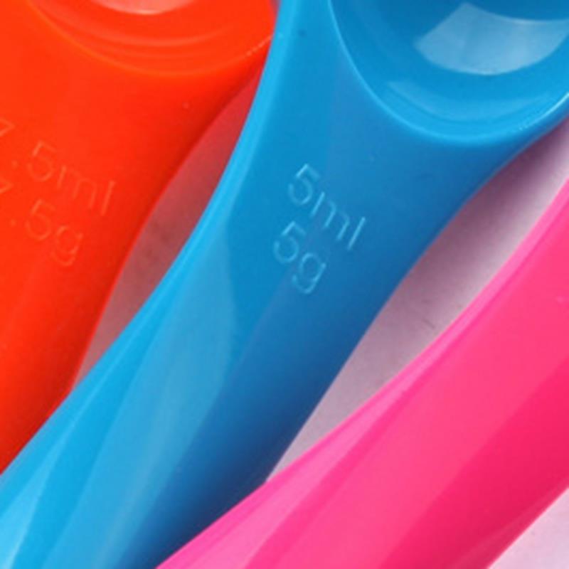 5PCS Colorful Small Measuring Spoon Stackable Plastic Accurate Measure Scoop Measure Teaspoon Mini Coffee Sugar Scoop