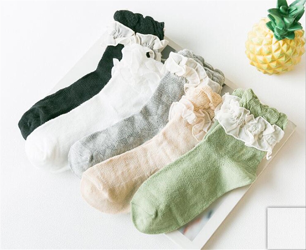 Lolita jeune fille japonaise belle femme chaussettes courtes multiples couleurs coton Socks B425