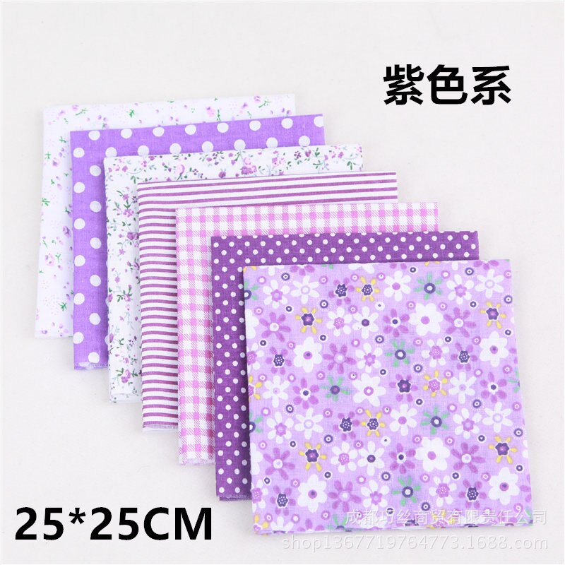 7 pièces/ensemble carré coton tissu imprimé tissu couture Quilting tissus pour Patchwork bricolage 100% coton décontracté plante imprimé 7 pièces/ensemble carré coton tissu imprimé tissu couture Quilting tissus pour Pa: 25X25CM 6